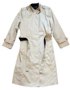 Misty Harbor Women's Trench Coat Beige Size 10-Petite No Fur Lining - Picture 1 of 5
