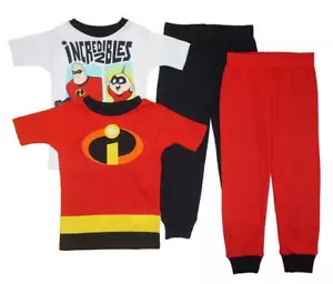 Incredibles 2 Little/Big Boys 4pc Snug Fit Pajama Pant Set Size 4 6 8 10 - Picture 1 of 9