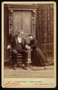 Orig 1888 LYCEUM THEATRE cab card PHOTO "Sweet Lavender" (2) BROADWAY NY by FALK - Imagen 1 de 3
