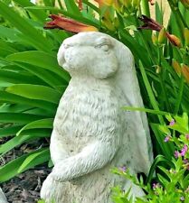 VINTAGE ENGLISH HARE Tall Cement Concrete Bunny Rabbit Outdoor Garden Statue Art