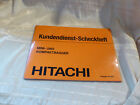 Blanko Kundendienst-Scheckheft f&#252;r Hitachi Mini- und Kompaktbagger 4/1995