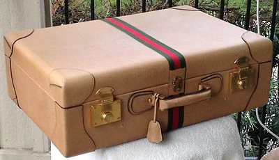 Rarest of the rare –50’s-early 60’s GUCCI calfskin suitcase (8.5”x17”x26”) Italy - Image 1 of 4
