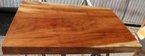 Piano in legno top massello suar o noce indiano per bagno cm 81x55x5,5h tavola n - Bild 1 von 7