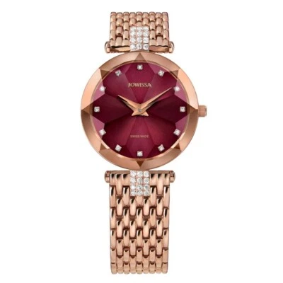 Reloj Jowissa FACET STRASS Hecho en Suiza Cristal Oro Rosa Acero Inoxidable J5.714.M Foto 1 de 3