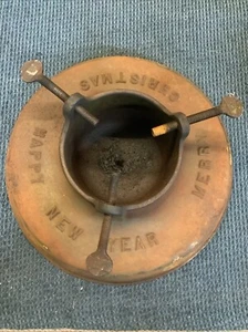 Christmas Tree Stand  Brillion Stand Cast Iron Happy New Year USA 12 ¼”  (sh2312 - Picture 1 of 7