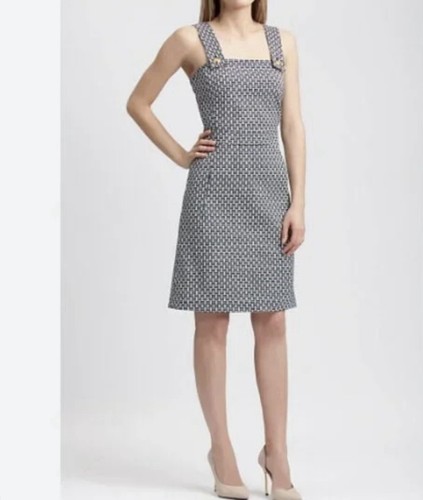 Abito TORY BURCH Cameron con sospensioni avorio navy taglia 8