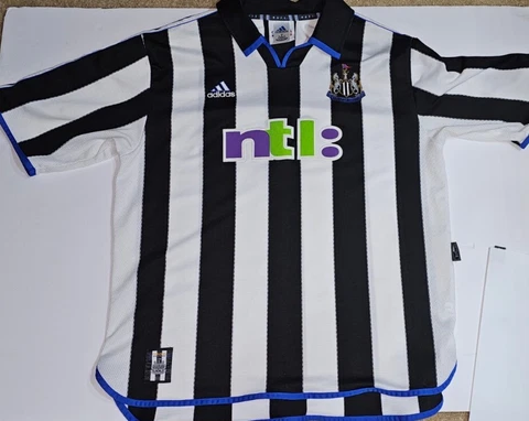 Men's Vintage Newcastle United Adidas NTL Home Football Shirt 2001/2003 Size  L Cover