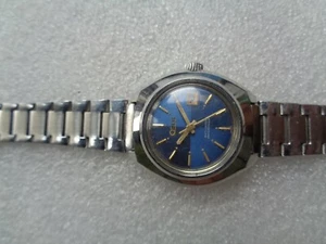 Rare Vintage Swiss Made Oris Blue Dial Ladies Hand-Winding Mechanical Wristwatch - Picture 1 of 11