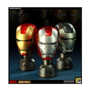 Sideshow Collectibles Iron Man 2 Helmet Bust Set SDCC MIB Exclusive JP - Picture 1 of 3