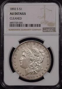 1892-S $1 NGC AU Details Morgan Silver Dollar - Picture 1 of 4