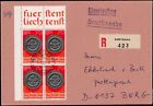 FL; 70 Rp. Münzen 1977 (4) MEF Reco.-Ausland-DS  "BALZERS" 1987 nach Berg