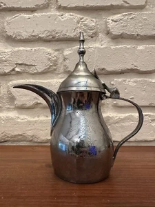 Antique Middle Eastern Islamic Brass Dallah 6” Coffee Pot Palm Tree Design - Picture 1 of 8