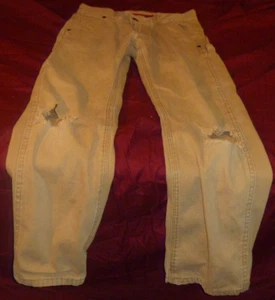 LEVIS STRAIGHT LEG KIDS KHAKI TAN OUTDOOR CARPENTER WORK JEANS DENIM PANTS 12R - Picture 1 of 12