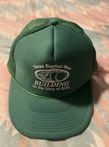 Vintage Texas Baptist Men SnapBack Trucker Hat  Retiree Builders - Picture 1 of 3