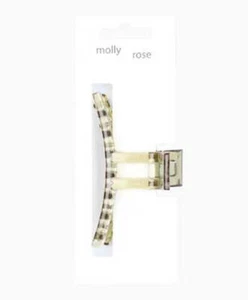 Molly And Rose Coloured Transparent Curved Clamp 8725A - Picture 1 of 2