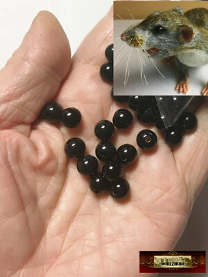 M01038 MOREZMORE 8mm Aguja Fieltro Ojos Cuentas Negras Globos Stop Motion Marioneta Foto 1 de 2