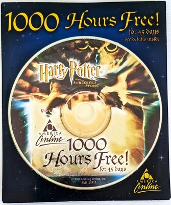 HARRPY POTTER America Online Collectible / Install Disc, AOL CD, Rare Blisterpak - Image 1 of 2