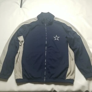 Dallas Cowboys Full Zip Jacket Polyester Sweater Coat Mens X-Large Blue - Picture 1 of 7