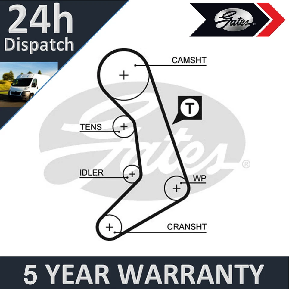 Correa de leva de distribución Gates para Volvo 940 960 VW LT 2.4 D 2.4 TD 2.4 TDi Foto 1 de 1