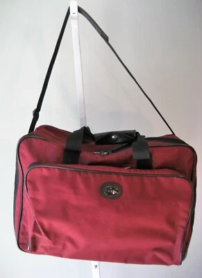 American Tourister Duffel 包可携带帆布栗色 13 x 18 x 7 EC — 第 1/4 张图片