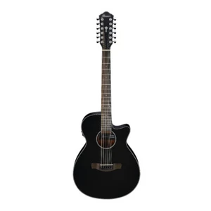 Ibanez AEG 12-String Acoustic-Electric Guitar Right-Hand, Black - Picture 1 of 7