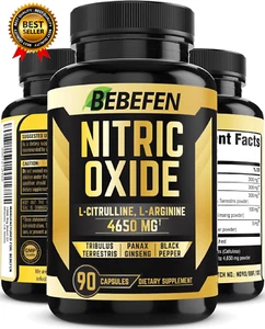 Nitric Oxide Supplements 4650Mg - High Formula with L-Arginine, L-Citrulline, Tr - Picture 1 of 12