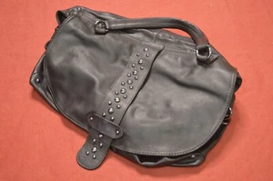 LAURA DI MAGGIO Black Leather Purse Bag Made in Italy Genuine leather - Picture 1 of 5