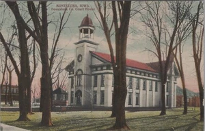 Powesheik County Court House Montezuma Iowa 1910 Hamilton Deutschland Postkarte KP11 - Bild 1 von 2
