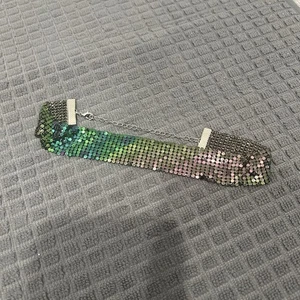 Iridescent Colorful Metal Adjustable Choker Necklace - Picture 1 of 2