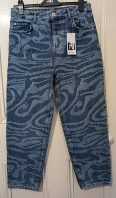 George Heavyweight Stonewash 'Mom' Jeans Size 12 - Image 1 of 4