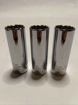3-Pack Proto 5328 Torqueplus Deep Sockets 1/2” Drive, 7/8” Opening 12 Points NEW - Image 1 of 4