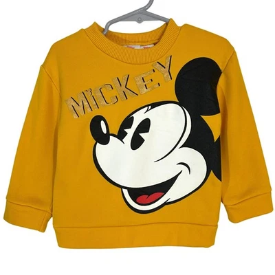 Disney Junior Mickey Mouse Toddler Boys Yellow Sweatshirt Size 2T - Image 1 of 4