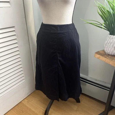 Vintage LACOSTE Skirt 36 US 4 Black Canvas A-Line Casual Modest Retro Preppy - Image 1 of 4