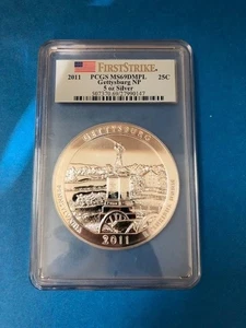 2011 GETTYSBURG ATB 5 oz. Silver Coin PCGS MS69 DMPL First Strike! - Picture 1 of 2
