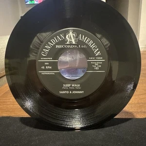 Santo & Johnny Sleep Walk Original 45 Canadian American Record 1959 SOLID VG+ - Picture 1 of 2