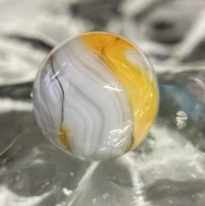 Vtg Sisterville Alley Agate Lawrence Alley Co Swirl Marble Mint Stunning .59” - Picture 1 of 14