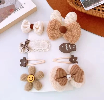 Sweet Rabbit Flower Bow Hair Clips for Baby Girl kids 2inch Fabric Cartoon Clips - Image 1 of 4