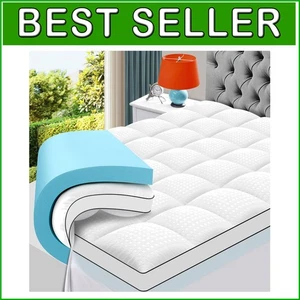 Ergonomic Twin Size Mattress Topper with Cooling Effects for Ultimate Sleep - Picture 1 of 9