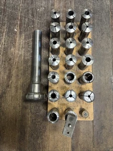 Hardinge Model 59 Lathe 5C Round Collet Set w/ Collet Closer Draw Bar 22JS2953 - Picture 1 of 24