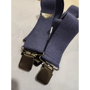 bretelle vintage made in USA Navy 48" clip resistente made in USA Vermont nuove con etichette - Foto 1 di 6