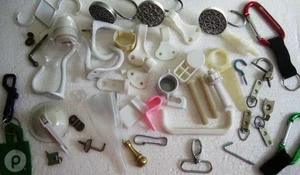 Lot of assorted mixed vintage plastic & metal hooks, screws, carbides, more - Picture 1 of 2