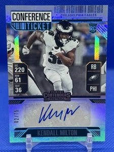 2024 Panini Contenders Rookie Conference Ticket Kendall Milton #177 /75 - Picture 1 of 2