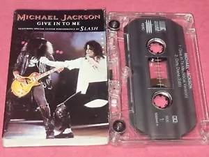 Michael Jackson with Slash - Give in to me AUDIO CASSETTE TAPE SINGLE IN VGC - Picture 1 of 3