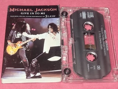 Michael Jackson with Slash - Give in to me AUDIO CASSETTE TAPE SINGLE IN VGC - Image 1 of 3