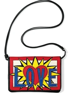Neu mit Etikett Brighton LOVE BURST Leder Umhängetasche Organizer Handtasche UVP 180 $ - Bild 1 von 4