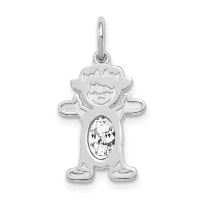 Dije Topacio Blanco Genuino Ovalado Niña Oro Blanco 14K 6x4 Foto 1 de 3