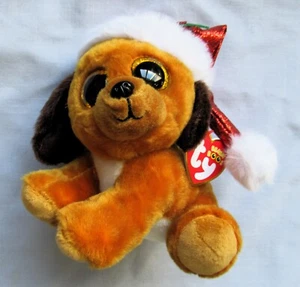 HOWLIDAYS  6" Christmas DOG - TY Beanie Boos - NEW & MINT - Picture 1 of 2