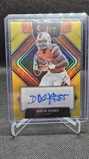 2022 Panini Select Draft Picks Signatures Gold Prizm /10 David Njoku #S-DNJ Auto