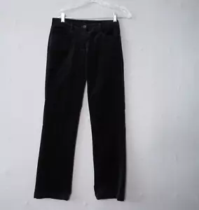 Vintage Eileen Fisher Pants Women Petite Black Velvet Straight Leg Lagenlook - Picture 1 of 11