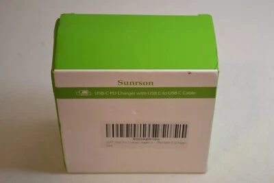 SUNRSON 2 Pack USB-C PD Charger with USB-C to USB-C Cable 10ft - Image 1 of 4